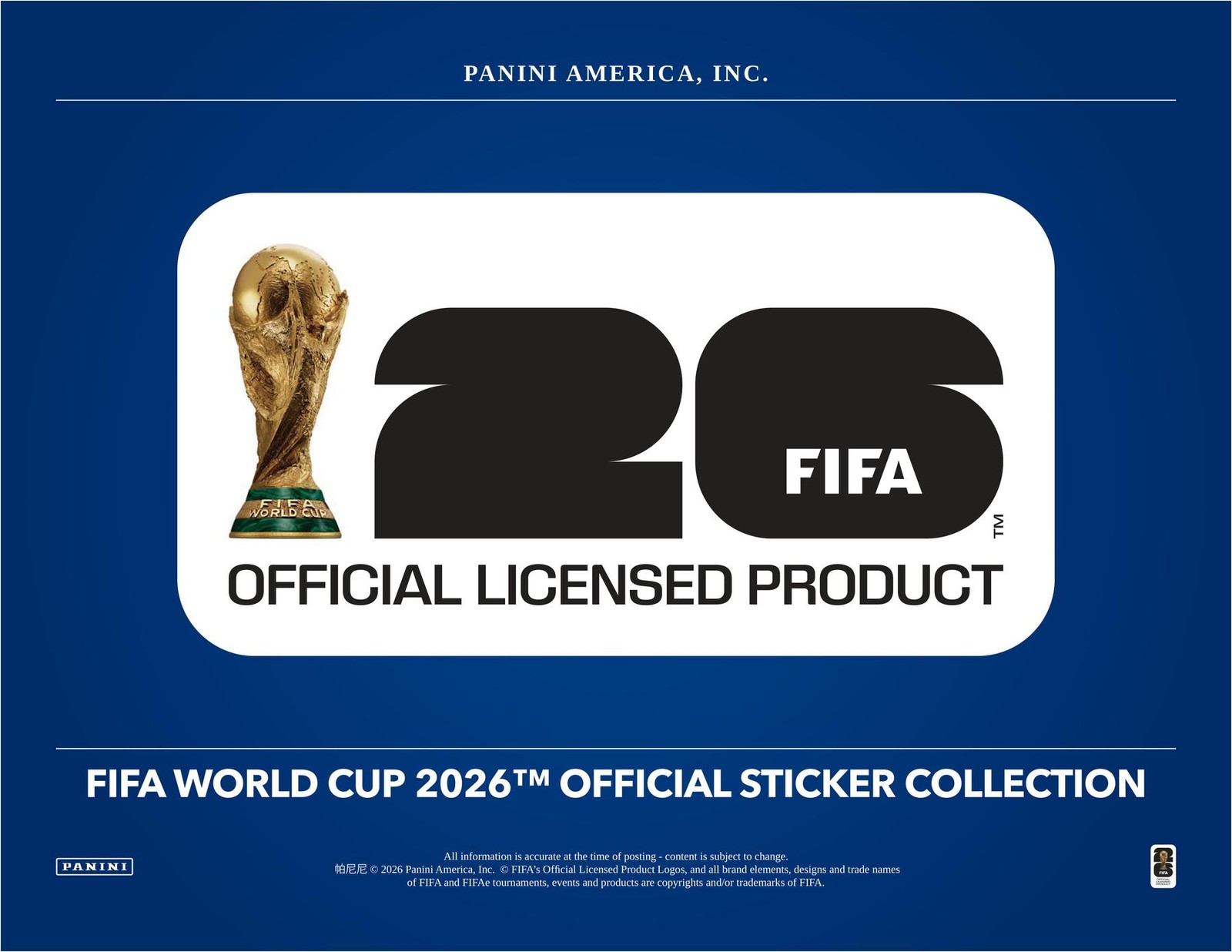 2026 PANINI FIFA WORLD CUP SOCCER 25-PACK STICKER BOX – US VERSION