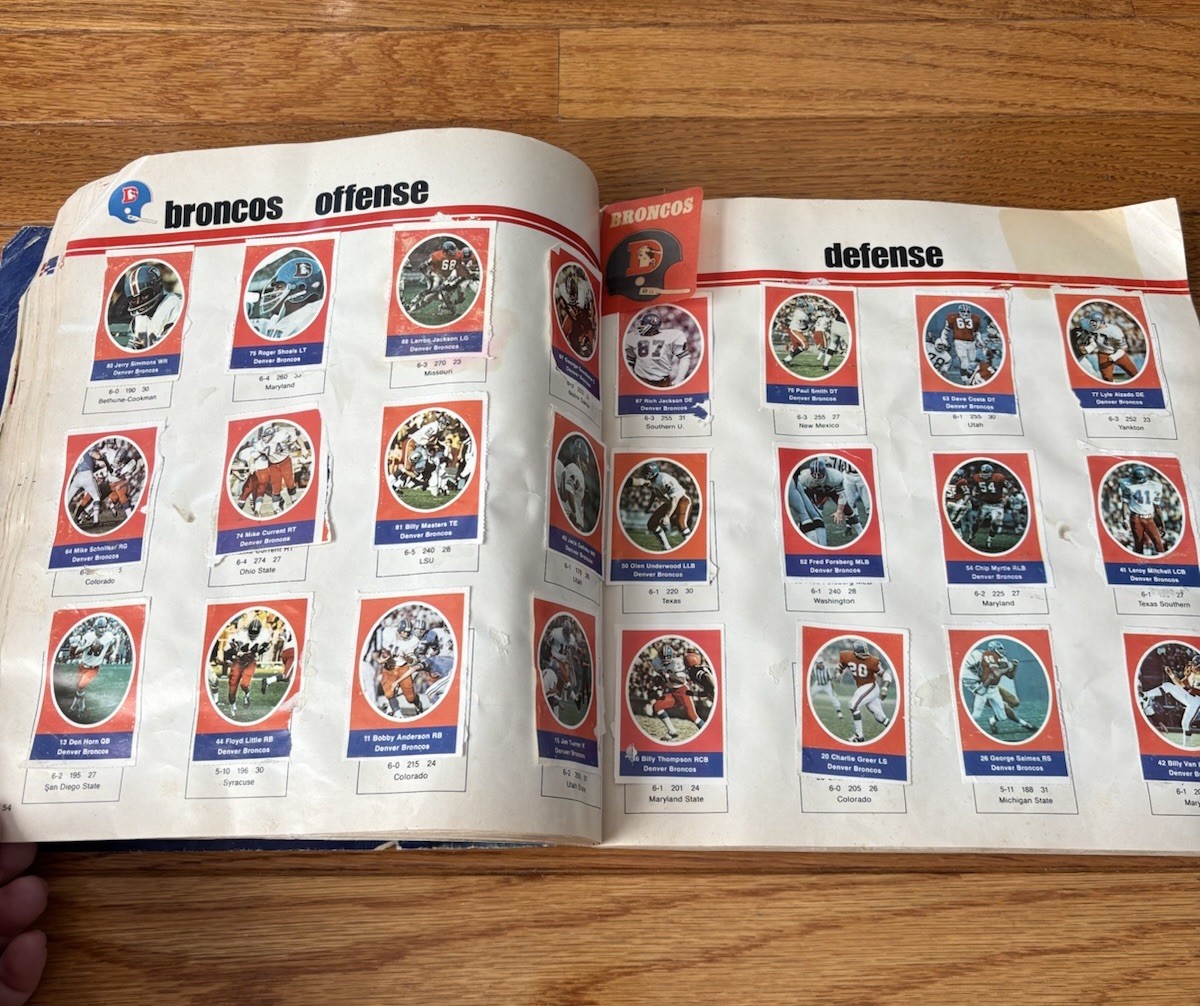 Vintage NFL Action 1972 Sunoco Sticker Album with Stickers – 90% Complete 💥