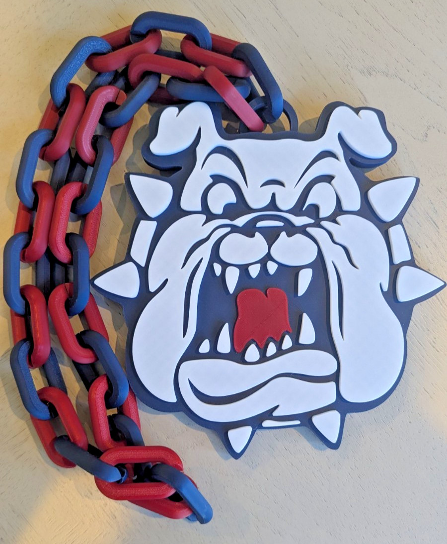 Fresno State Bulldogs V2 Over-Sized Necklace Logo Pendant Hype Chain