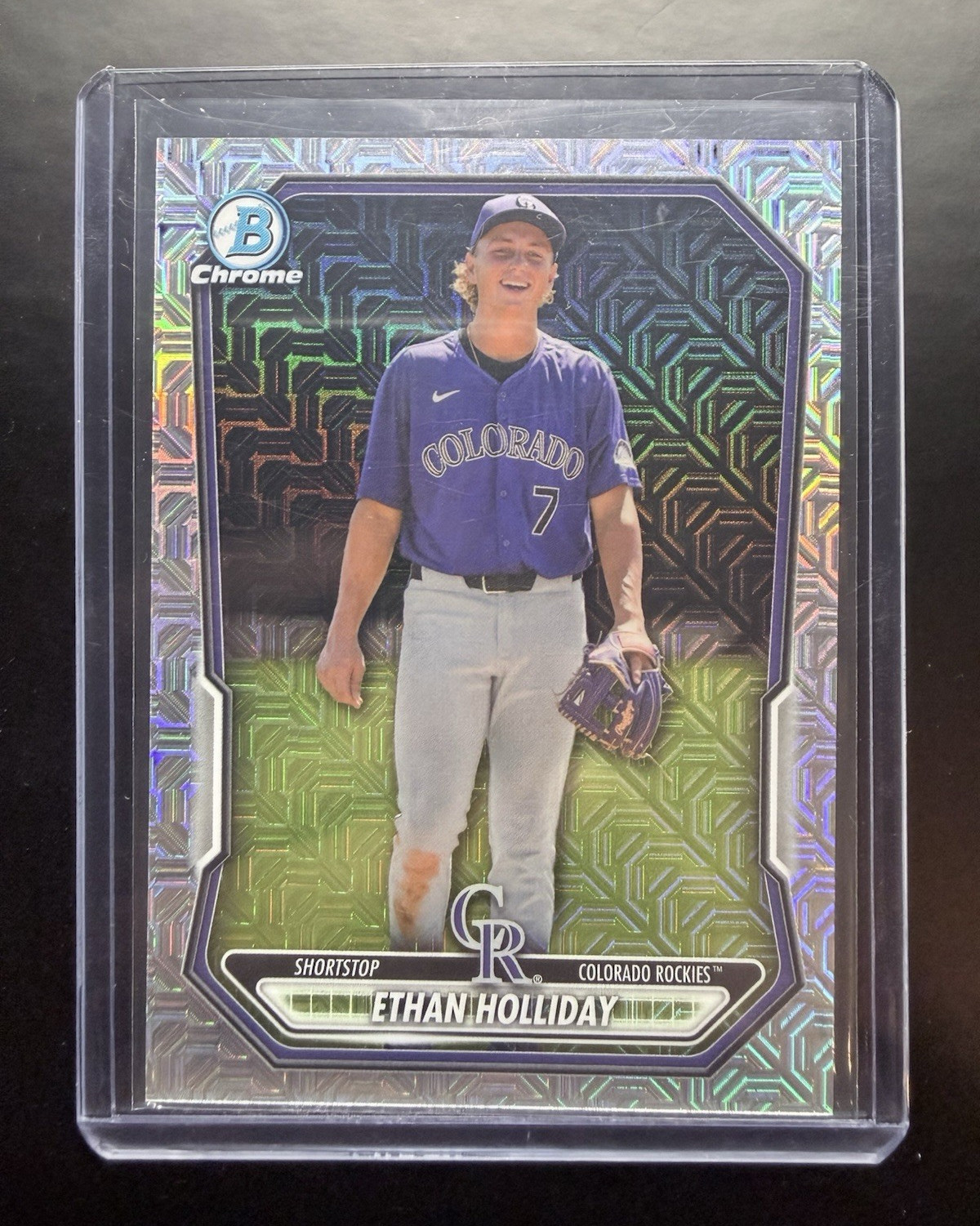 2026 Bowman Chrome Ethan Holliday SSP Image Variation SP Colorado Rockies