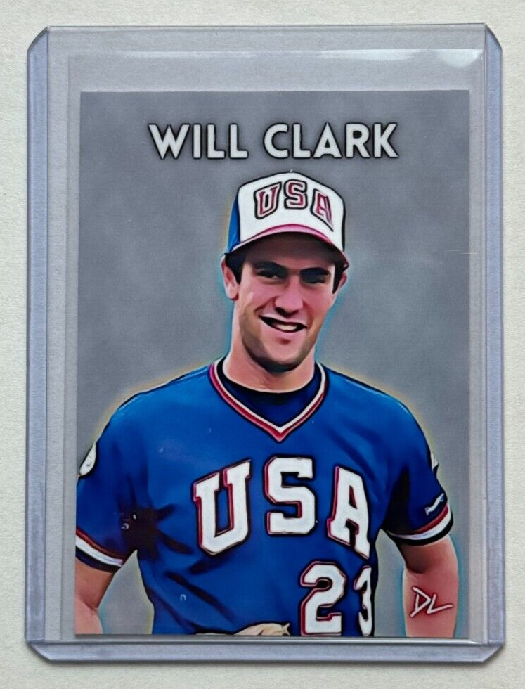 Will Clark Limited Edition Artist Signed “Team USA” Trading Card 4/10