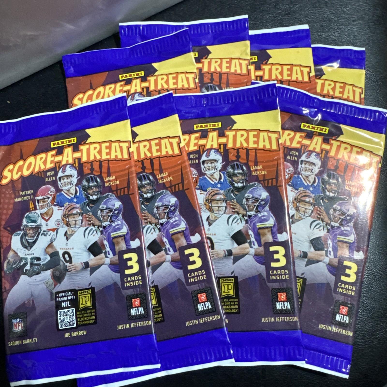 2025 Panini Score-A-Treat Halloween Football 3 Cards Per Pack Lot of 8 Packs 🔥