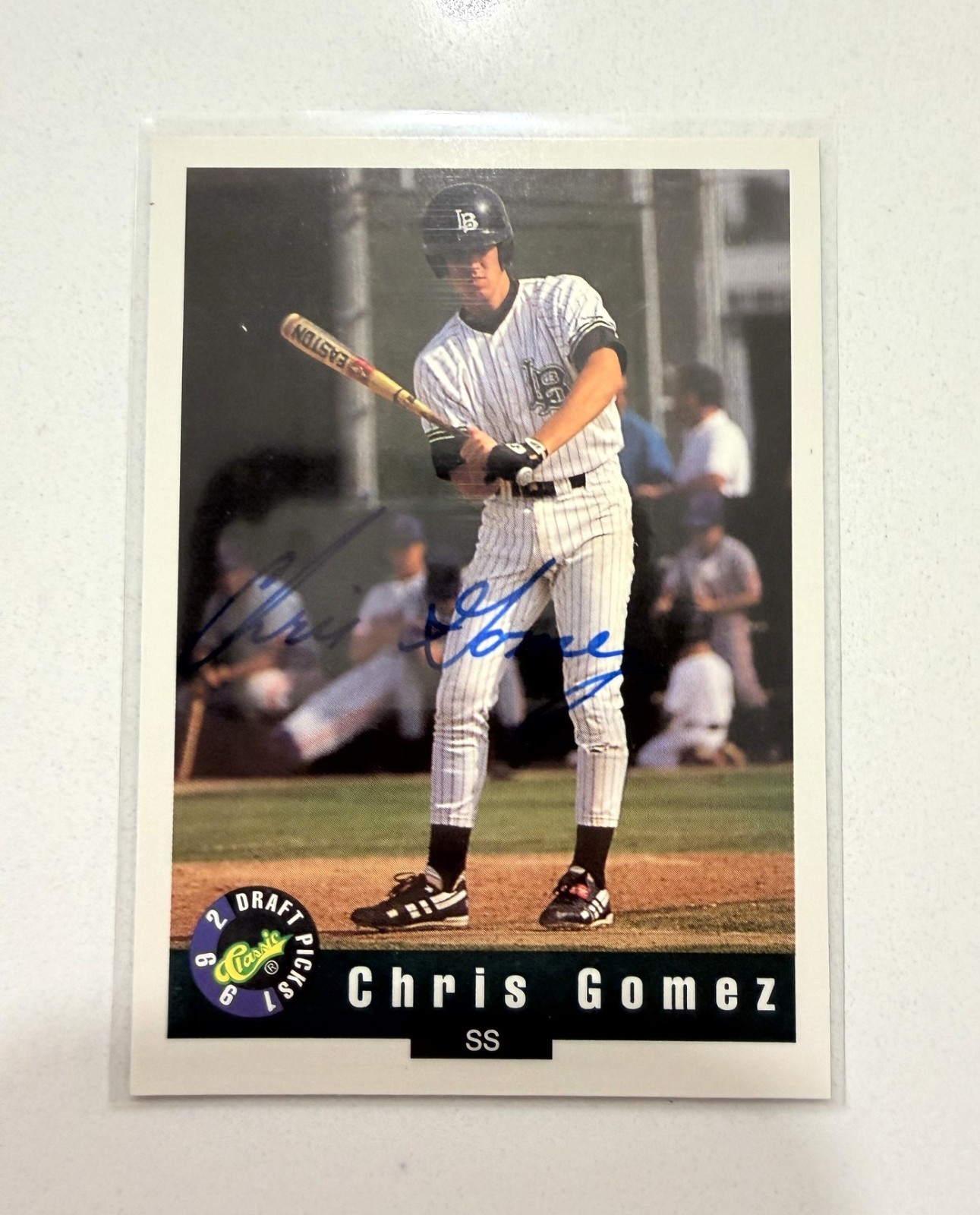 Chris Gomez autographed baseball card 1992 Classic Draft Rookie #62