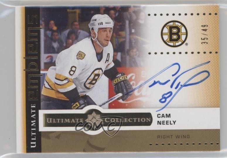 2024-25 Upper Deck Ultimate Collection Emblems Gold 35/49 Cam Neely Auto HOF 2d8