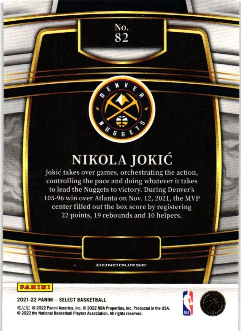 2020-21 Panini Select Nikola Jokić #82