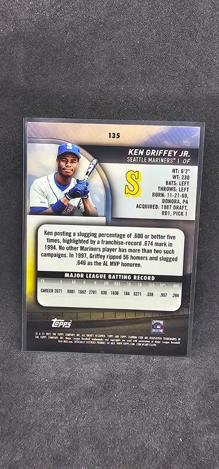 2025 Topps Stadium Club – Ken Griffey Jr #135