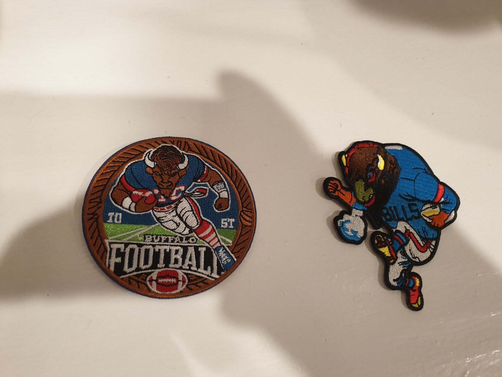 (2)Buffalo Bills 3″X3.5″ 3″X3 embroidered iron on patches gorgeous