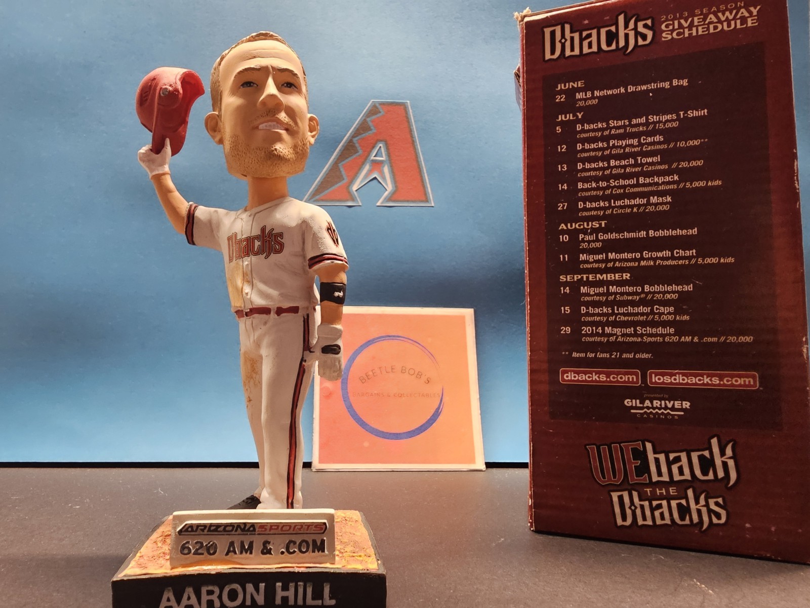 Aaron Hill Arizona Diamondbacks MLB 2013 SGA Bobblehead NIB BiCycle