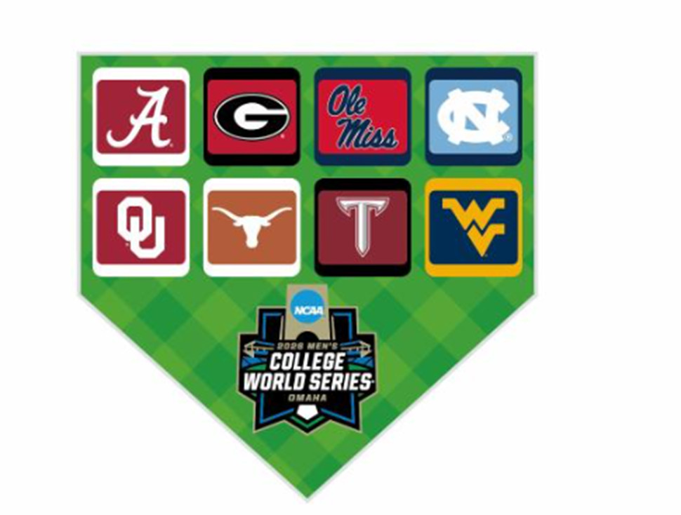 2026 College World Series Lapel Pin Troy West Virginia Georgia Ole Miss UNC
