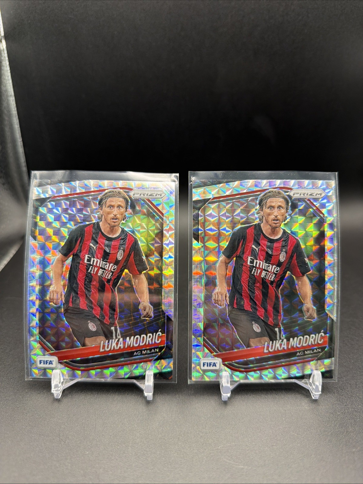 Panini Prizm FIFA Soccer 2025-26 Luka Modrić Prizm #19 AC Milan Croatia (2)cards