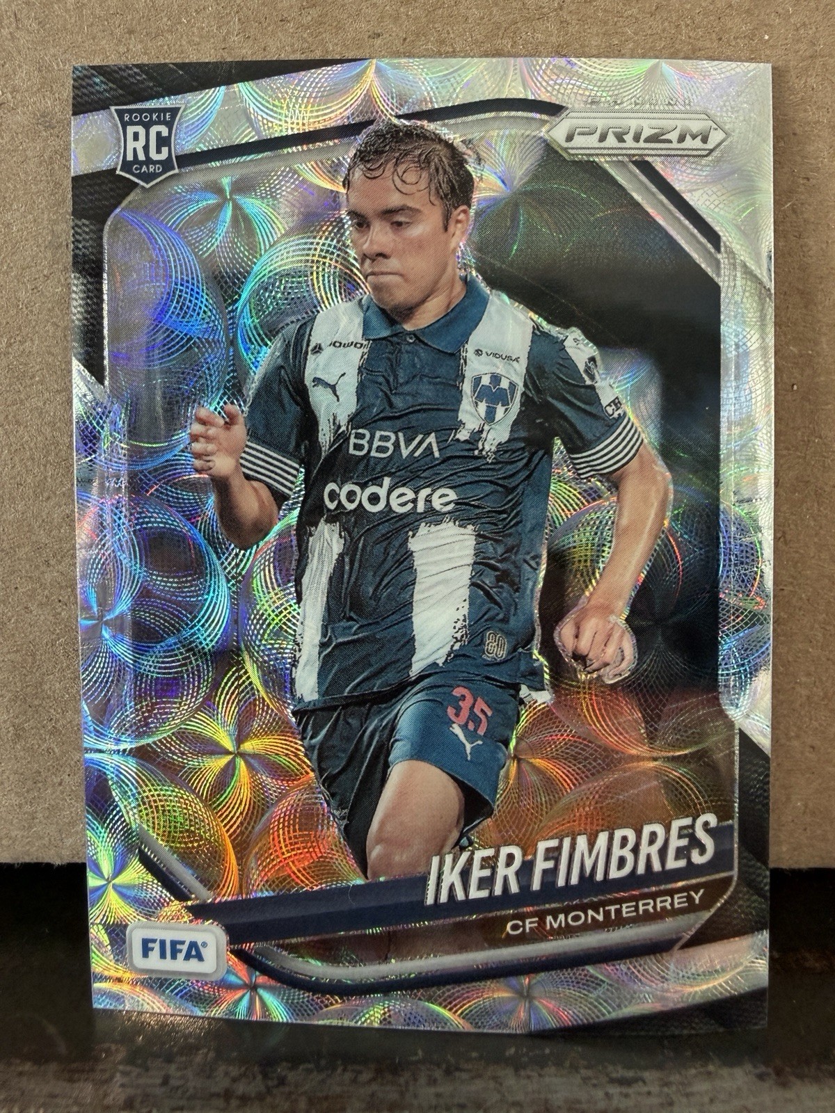 Iker Fimbres 2025-26 Panini Prizm FIFA #135 Choice Scope CF Monterrey Rookie RC