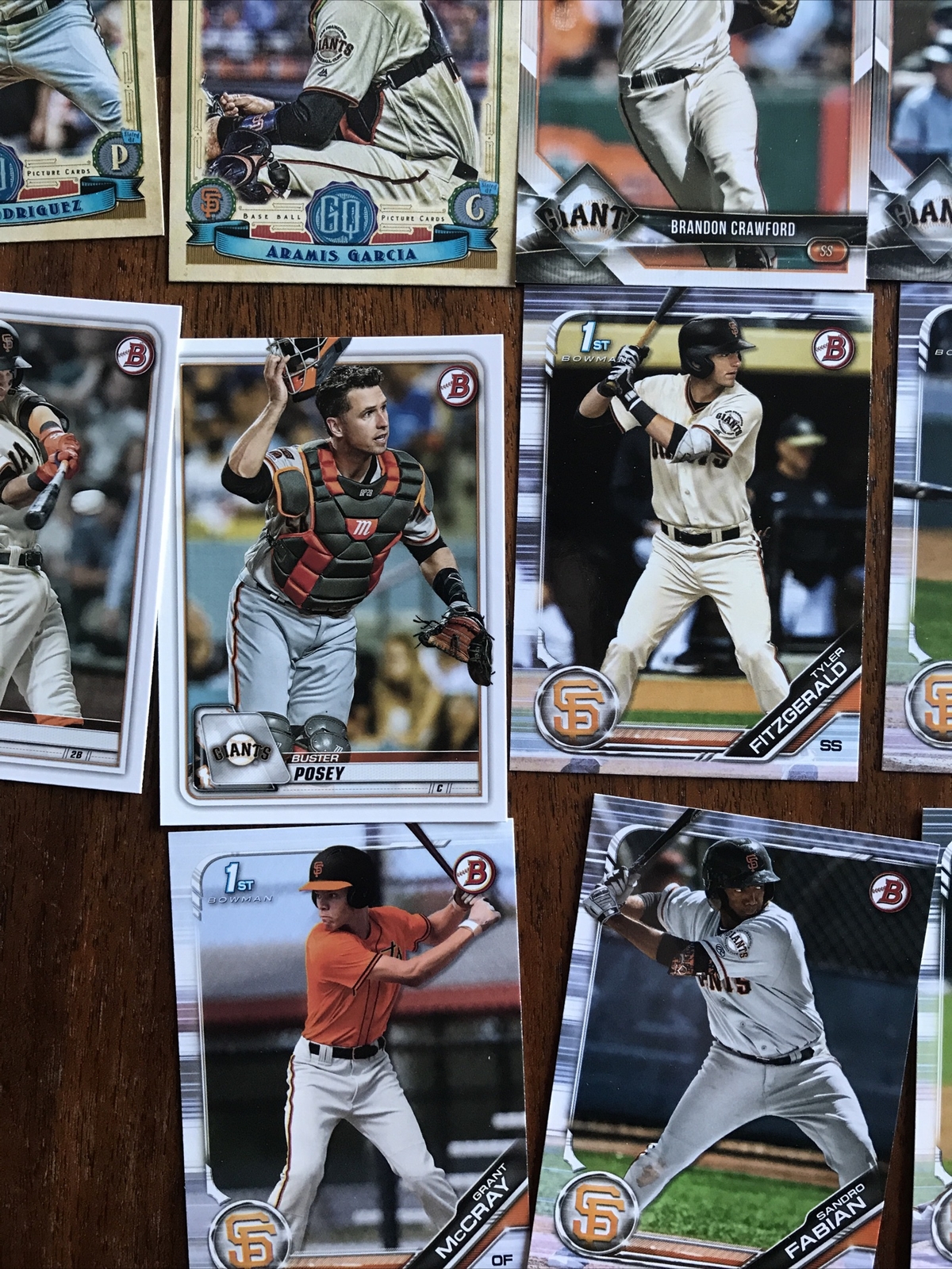 San Francisco Giants Cards Includes Posey, Bishop, Webb, Dubon Option #1