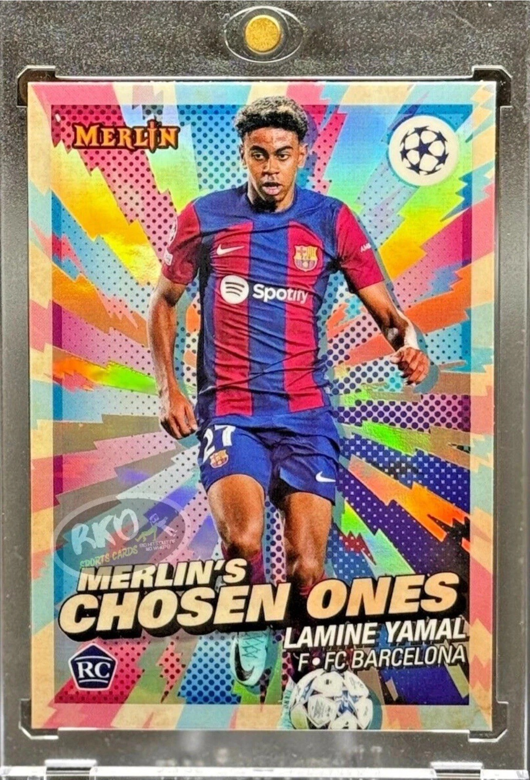Lamine Yamal RARE ROOKIE SHOCK REFRACTOR TOPPS CHROME INVESTMENT CARD SSP MINT
