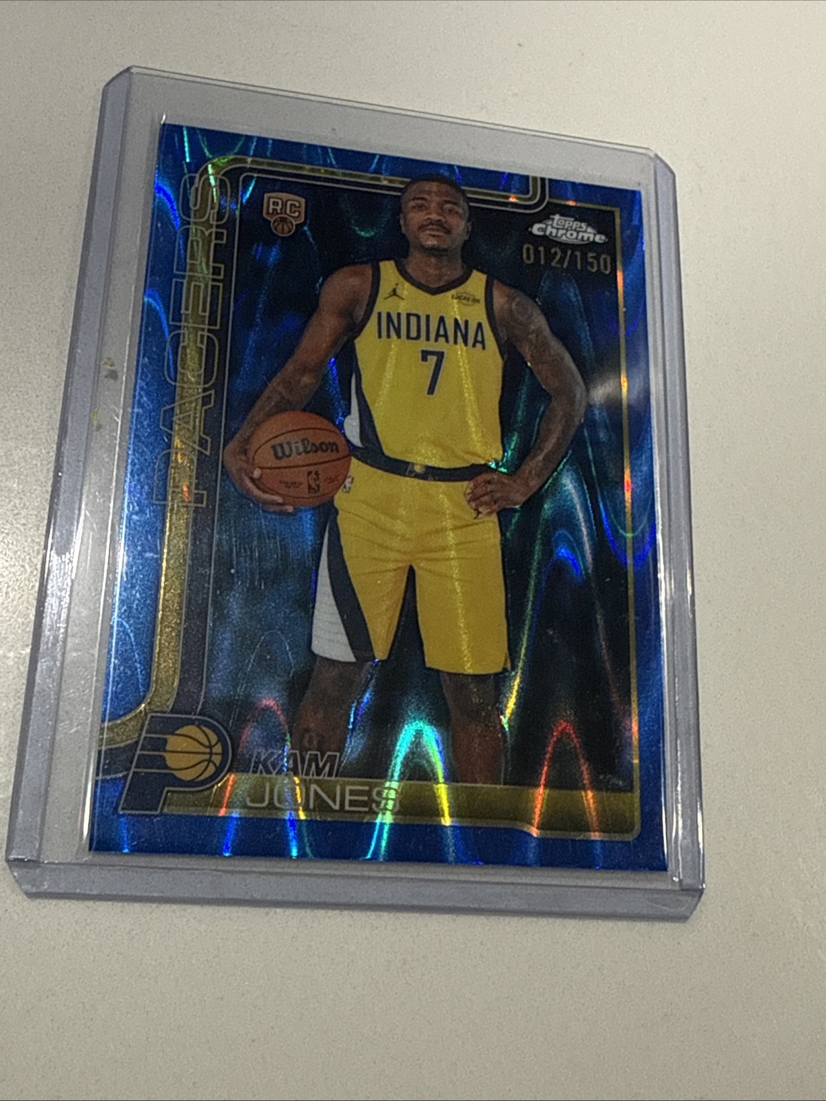 Topps Chrome Update Kam Jones Raywave Blue 012/150