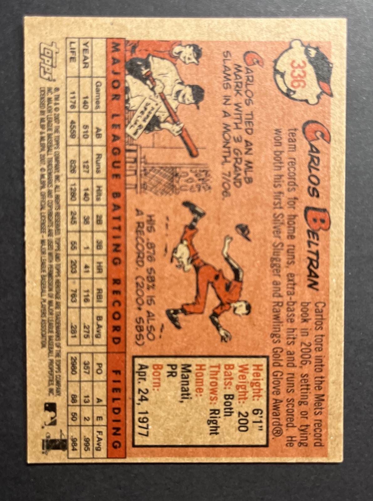 2007 Topps Heritage – Carlos Beltran #336