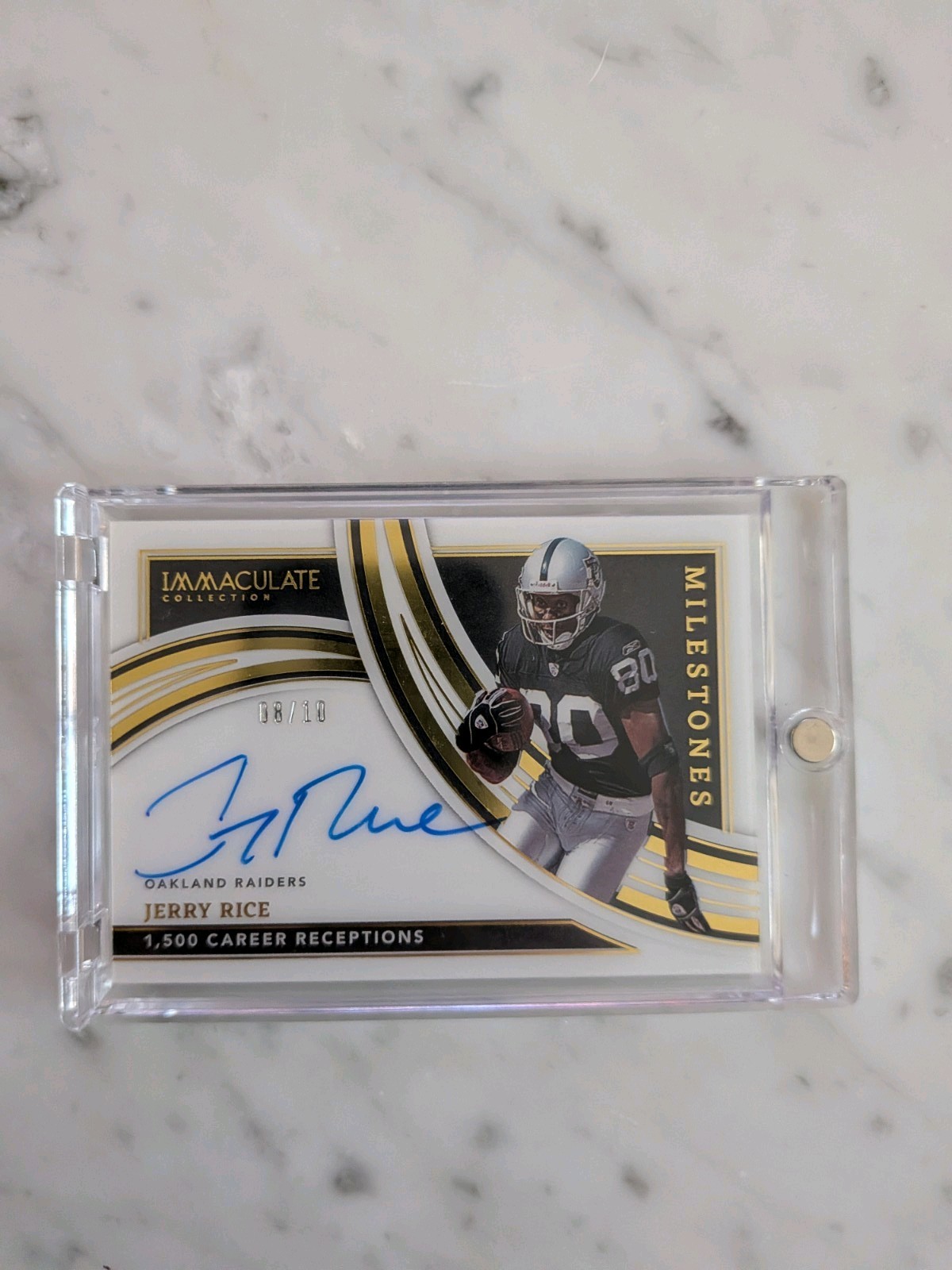 2022 Panini Immaculate Collection Milestones Gold Jerry Rice Auto /10