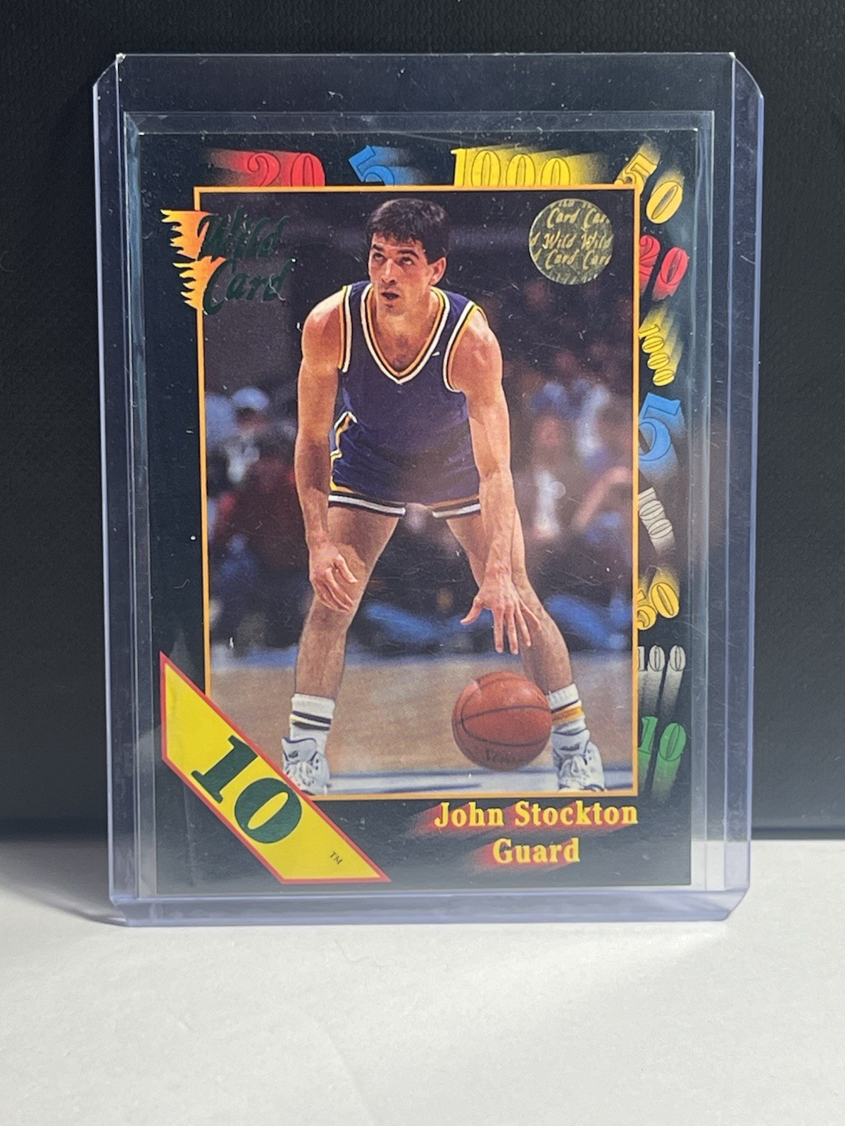 1992 Wild Card Collegiate – John Stockton #84 5 Stripe