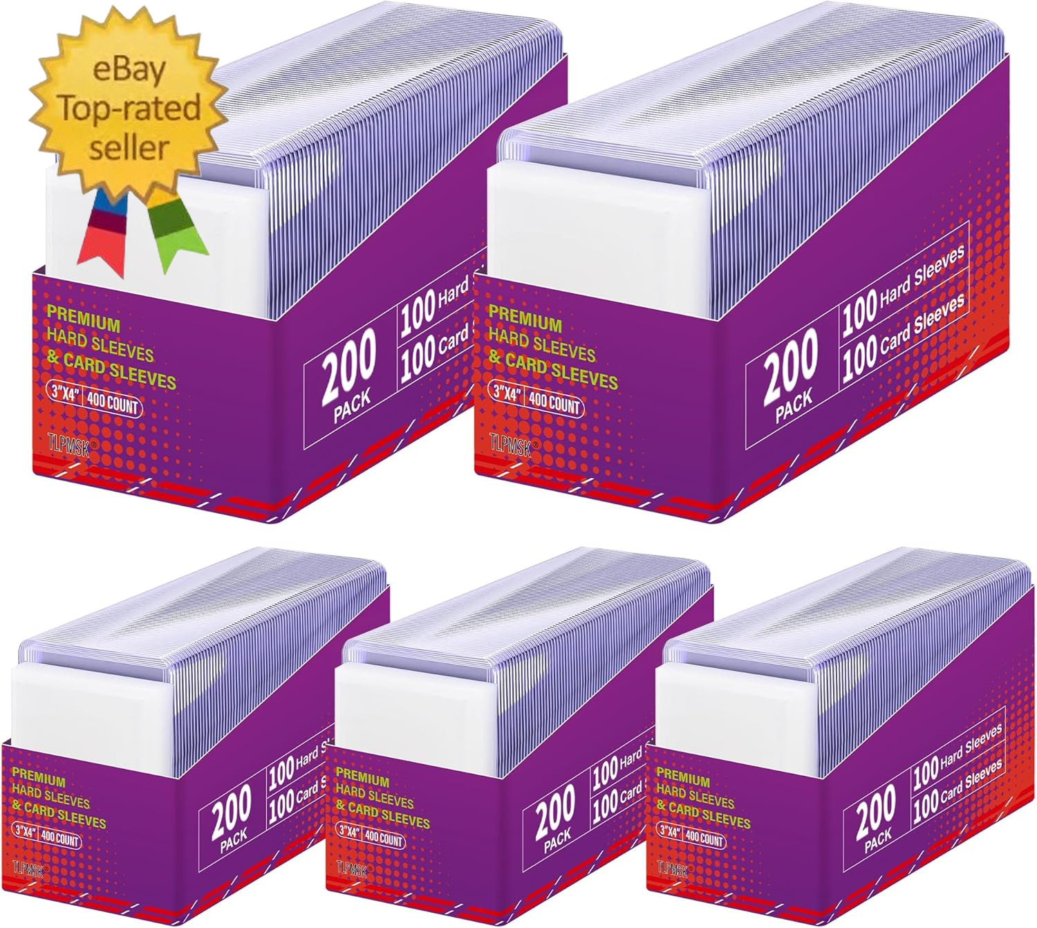 1000 Packs Card Sleeves,3″X4″ Baseball Collectible Trading Card Protective Sleev