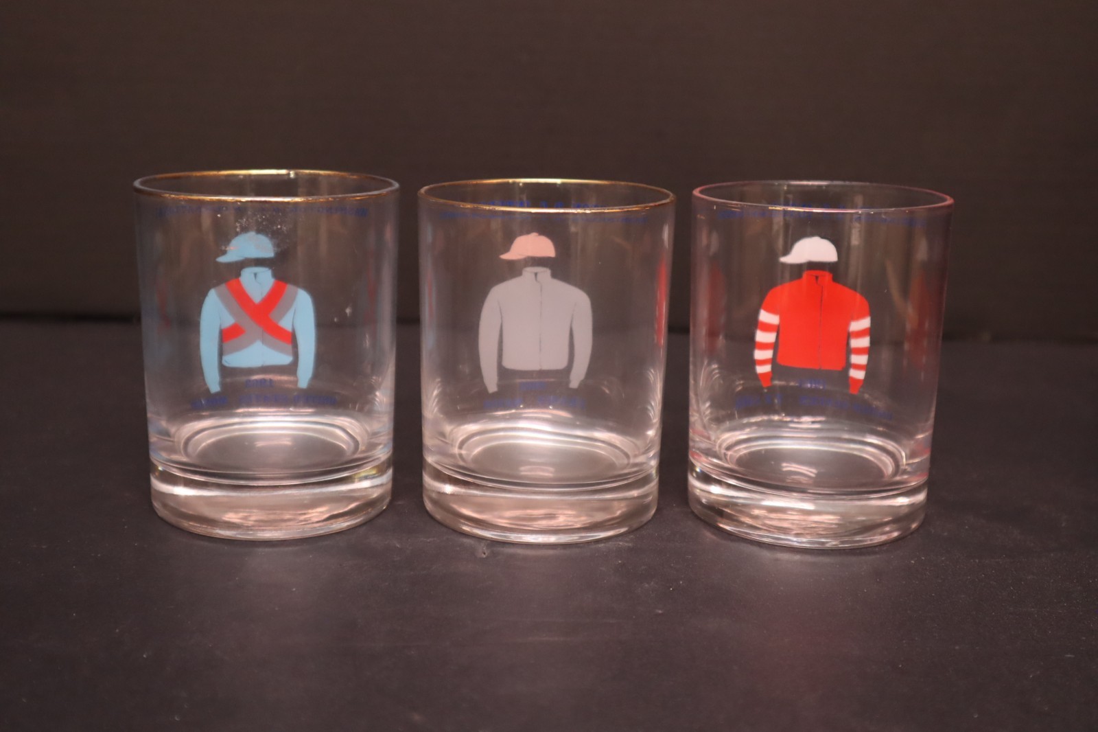 Washington D.C. International Horse Racing Glass Jockey Tumblers Glass 1961-1963