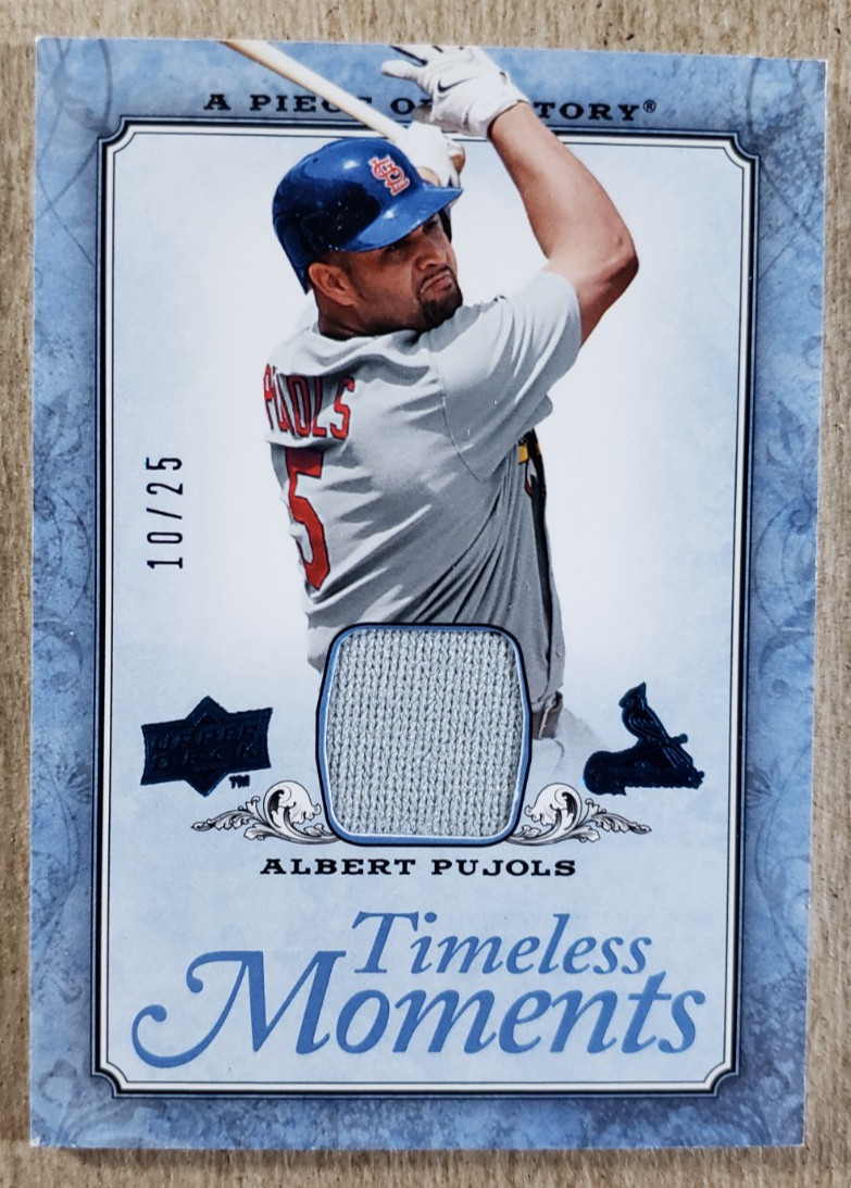 2008 Upper Deck A Piece of History Albert Pujols Game Used Jersey /25 Cardinals