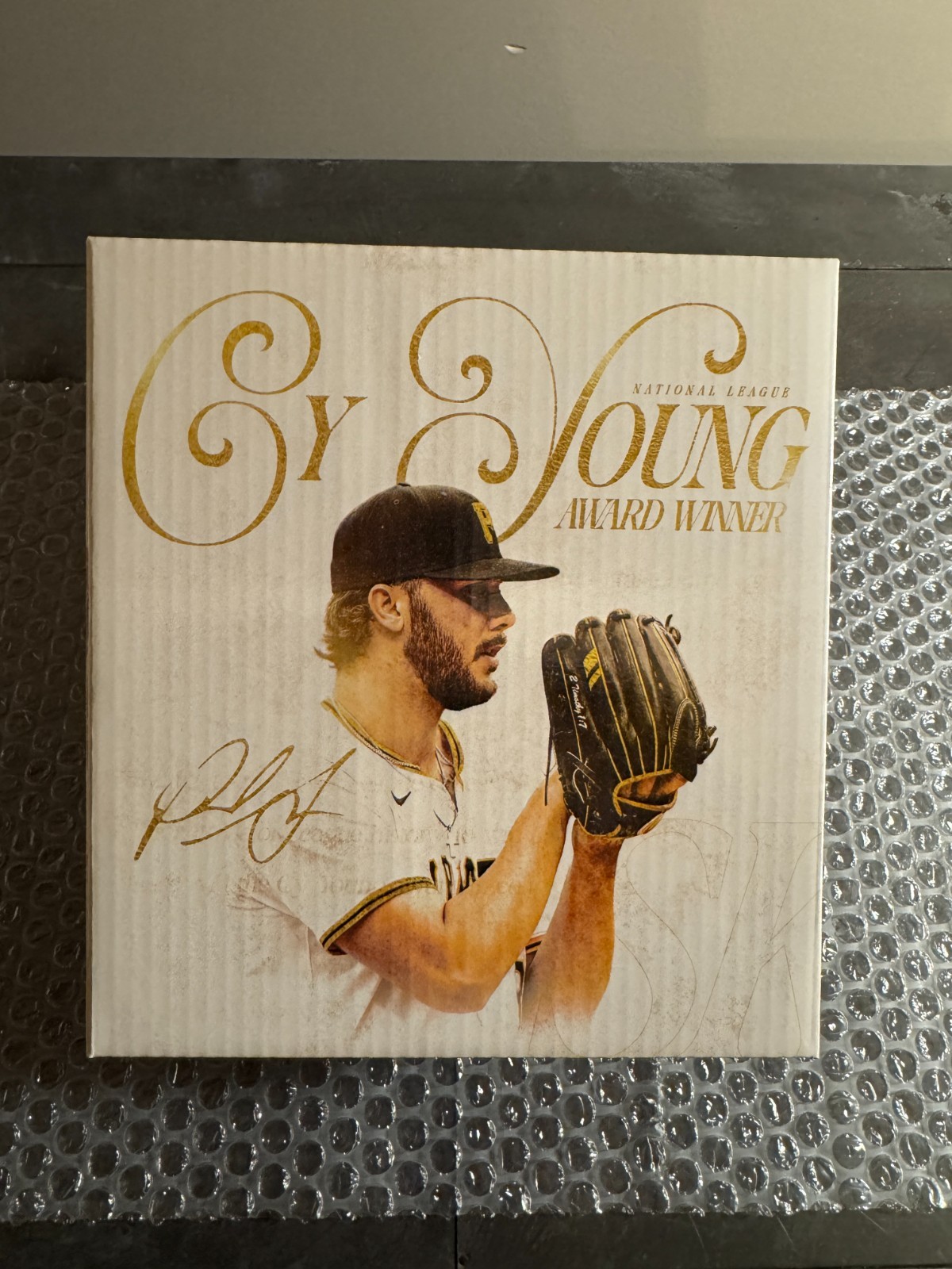 RARE Paul Skenes STH EXCLUSIVE GOLD CY YOUNG BOBBLEHEAD MINT / Unopened