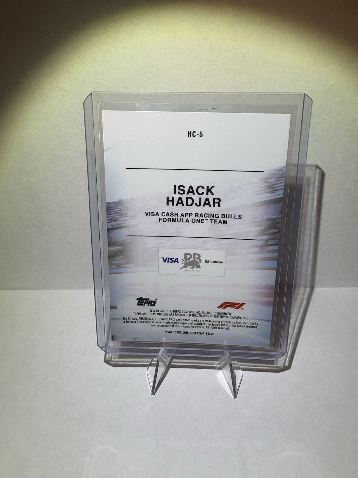 2025 Topps Chrome Formula 1 Isack Hadjar Helmet Collection Refractor #HC-5 (RC)