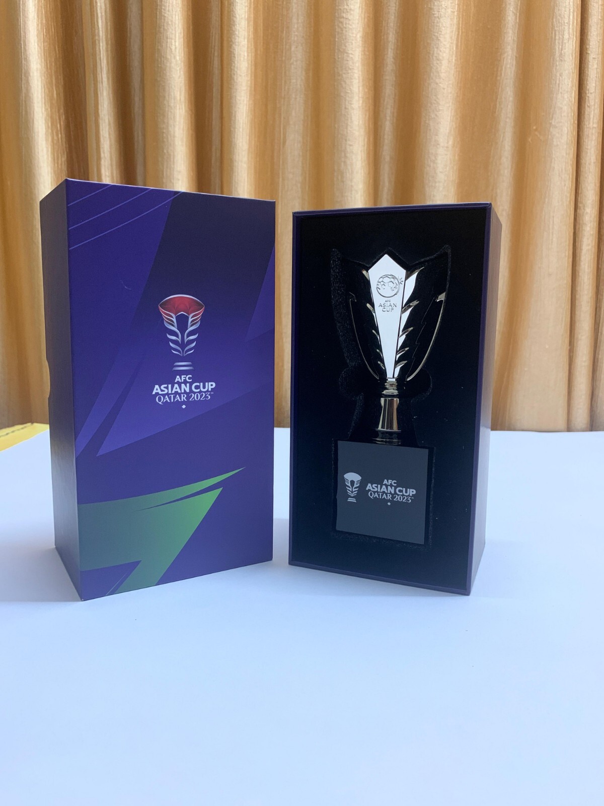 AFC Asian Cup Qatar 2023 100 mm Trophy Replica with Pedestal (Official Product)