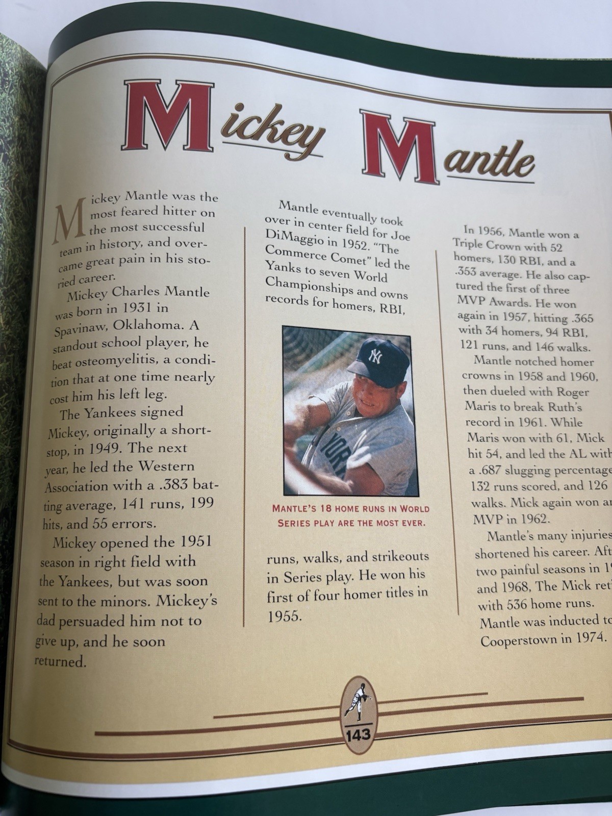 Baseball Legends of All Time Hardcover Book – Copyright 1994