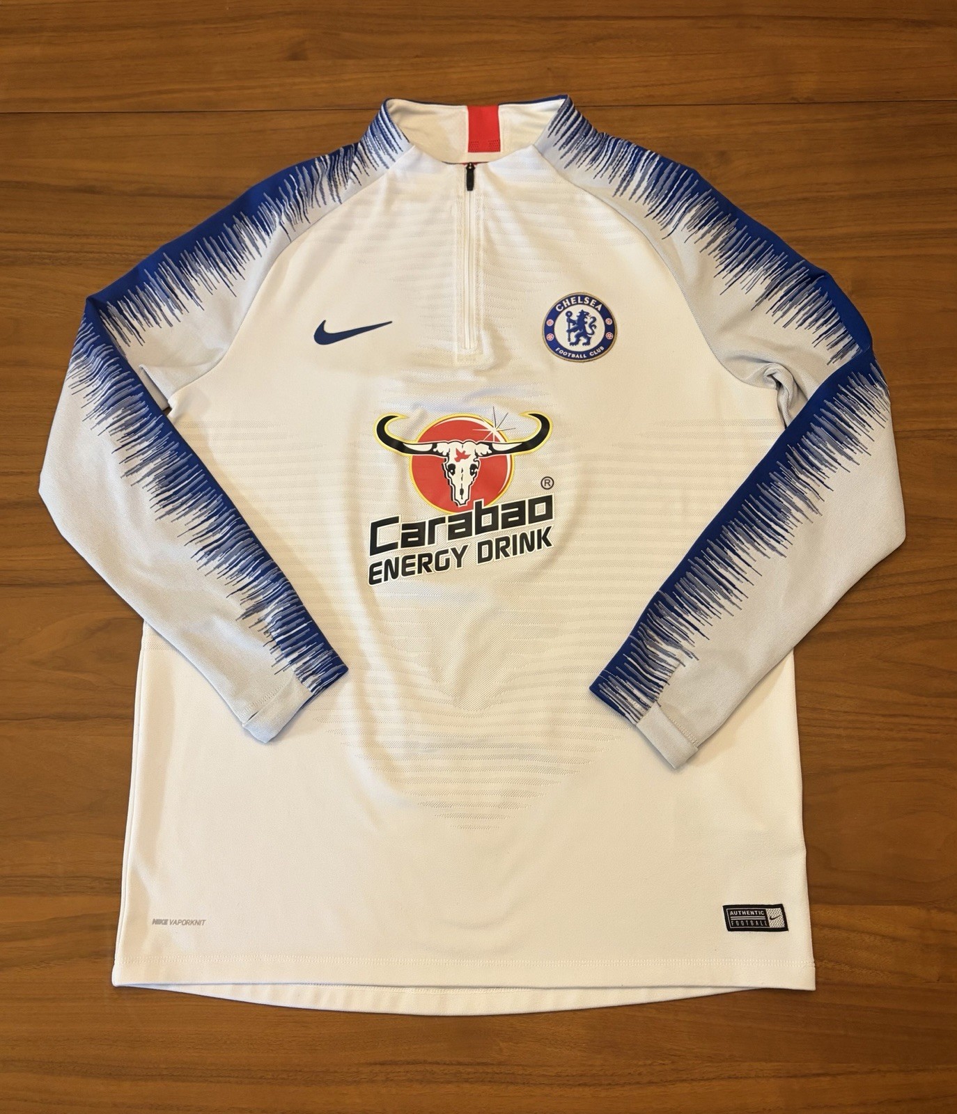 Chelsea FC Nike VaporKnit 1/4 Zip Mens L 2018/2019 Strike Drill Training Soccer