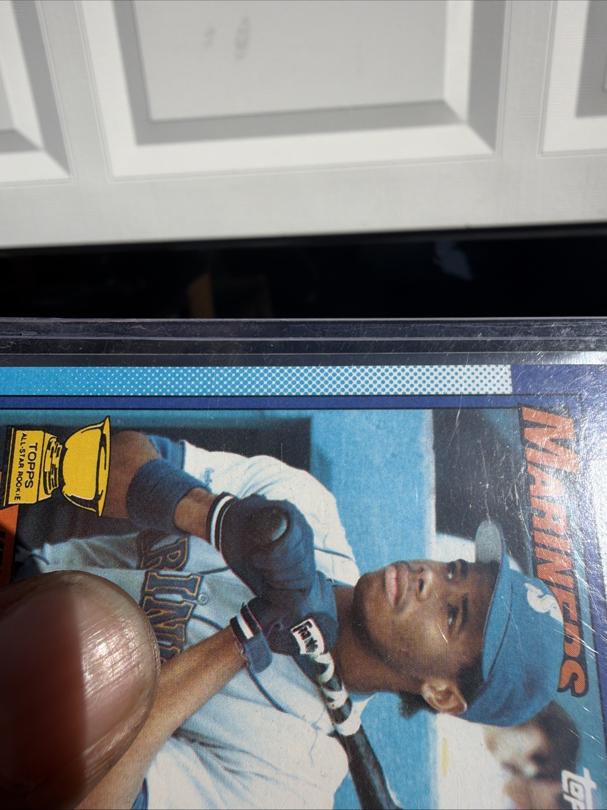 Topps Ken Griffey Jr. All-Star Rookie Mariners 1990 #336 Bloody Scar Variant!