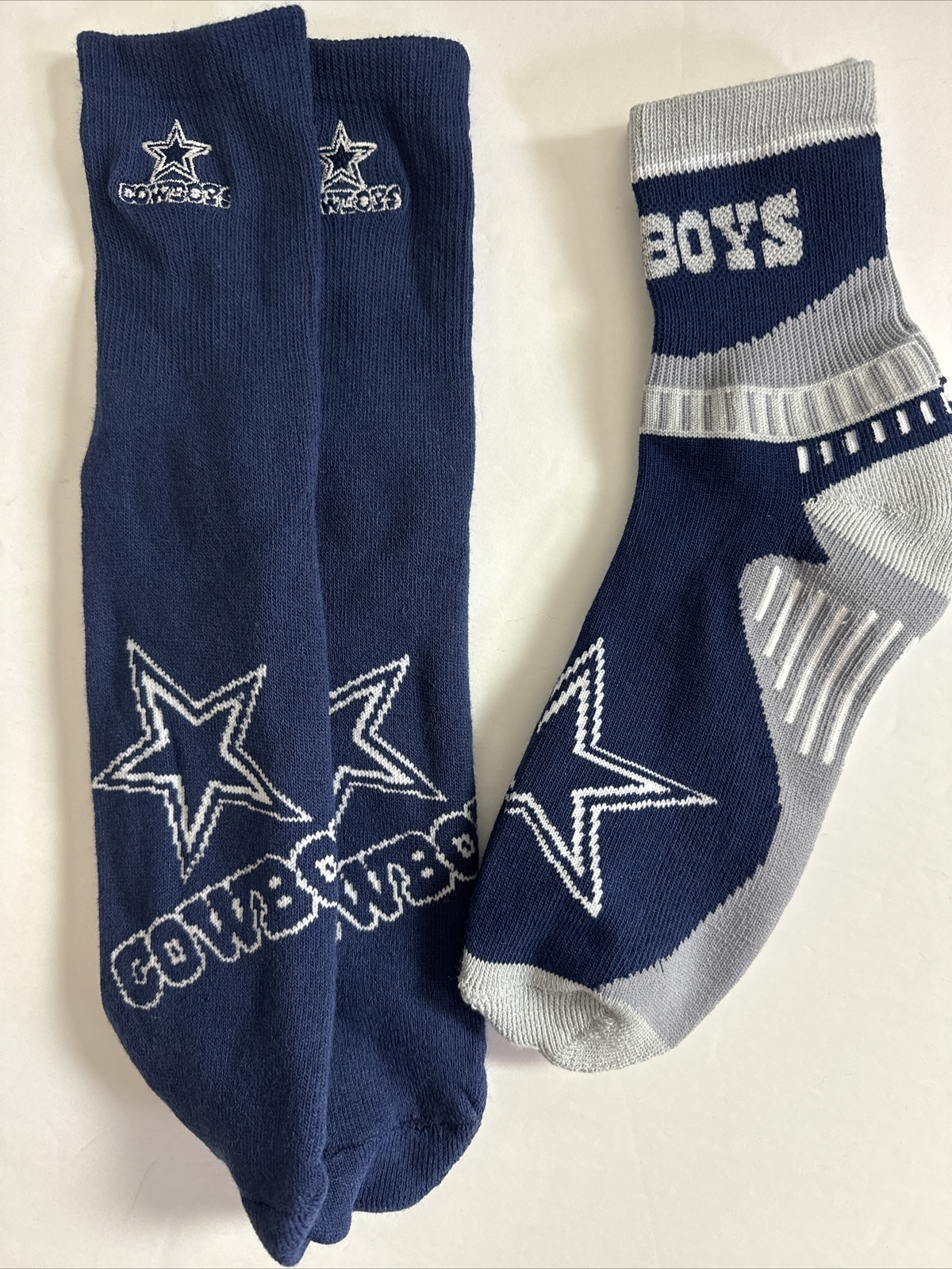 Dallas Cowboys Adult Socks 2 Pair Set- Large High Quality New Free Ship (B)