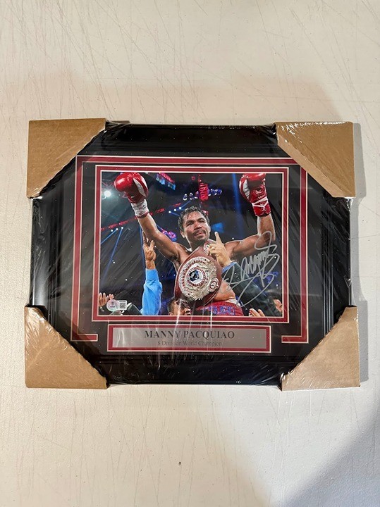 Manny Pacquiao signed autographed 8×10 Photo Framed Beckett Witness COA