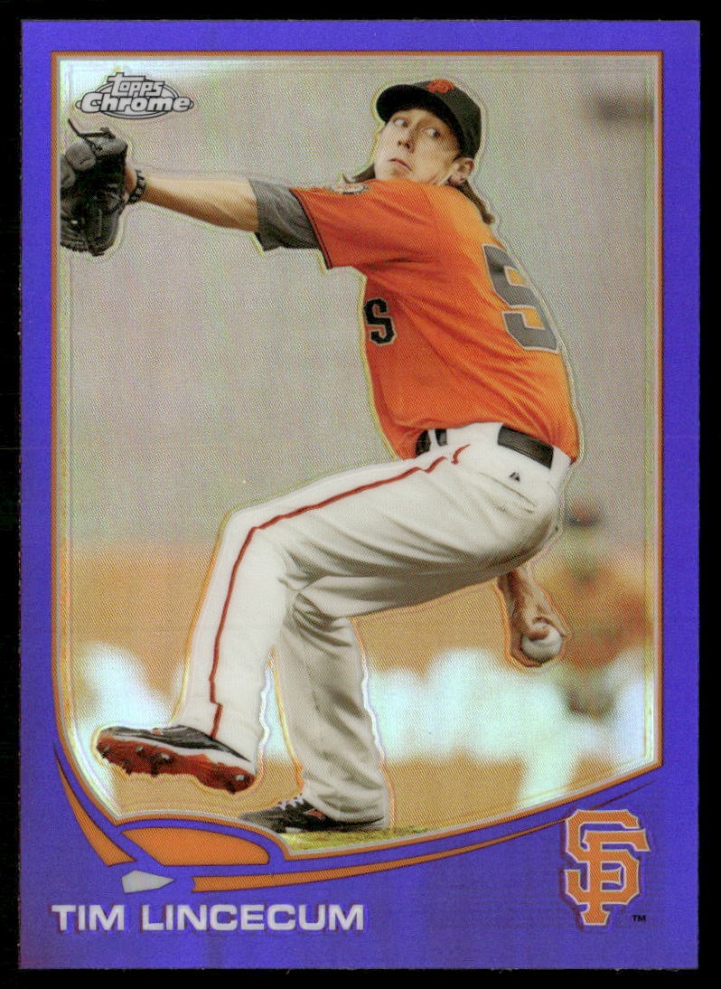 2013 Topps Chrome #64 Tim Lincecum Purple Refractors