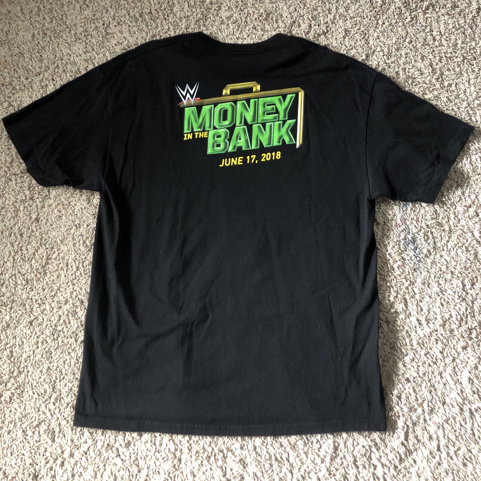 WWE Money In The Bank 2018 Crew TShirt XL Back