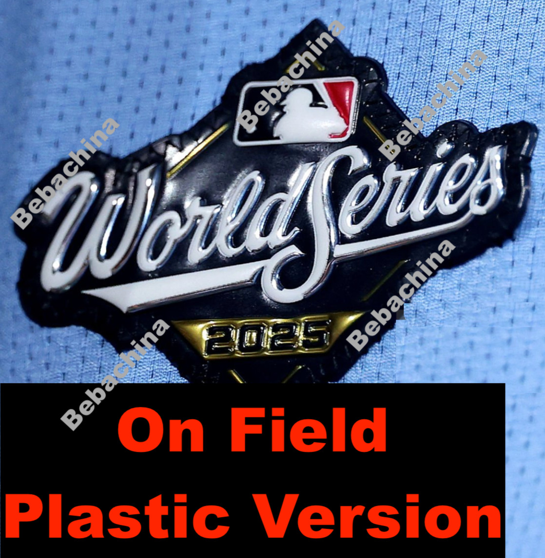 2025 World Series Patch Jersey LA Dodgers Toronto Blue Jays Plastic On Field
