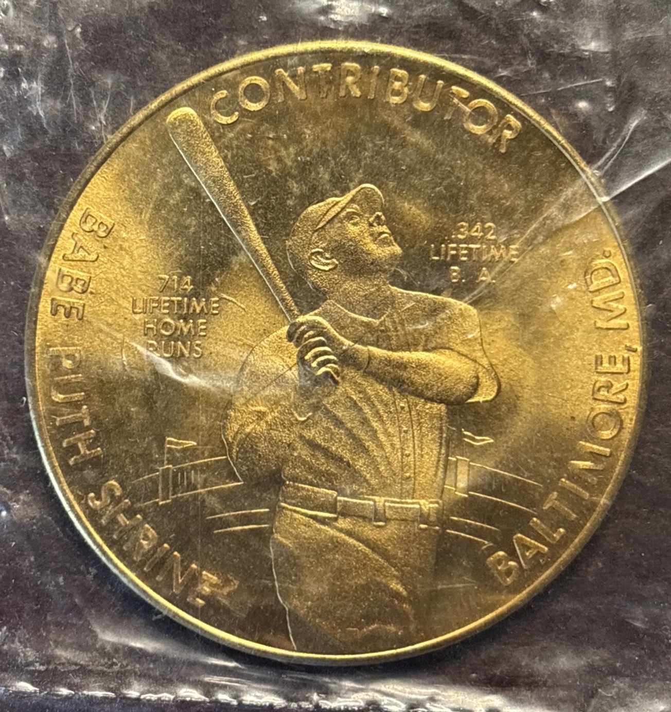 Babe Ruth Commemorative Contributor Shrine Collectible Coin MLB HOF NY Yankees