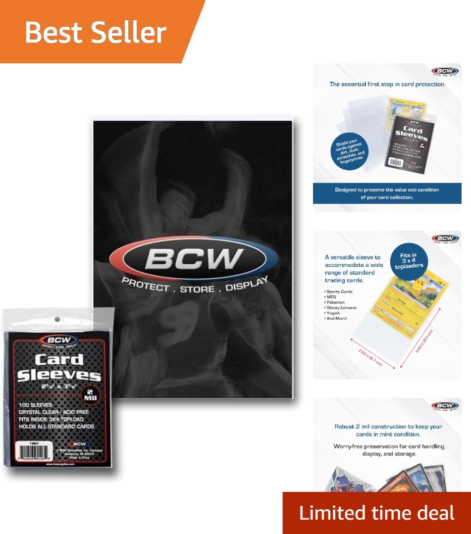 Card Sleeves, 2 5/8 x 3 5/8″