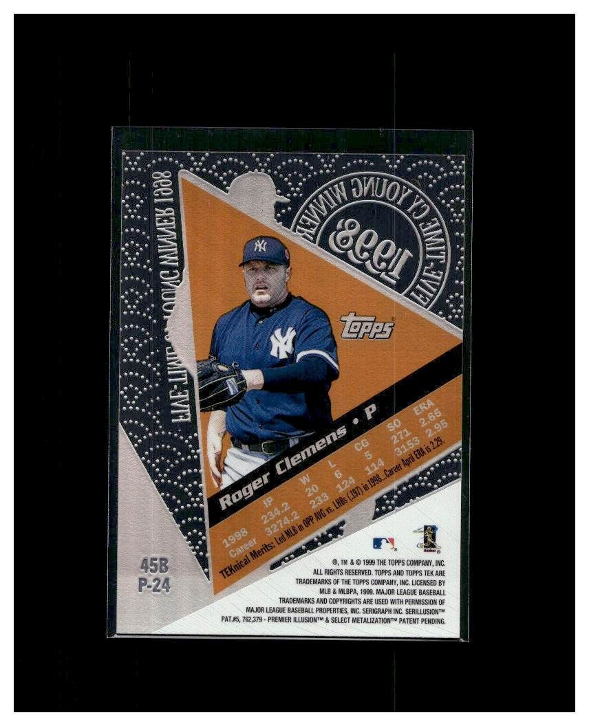 1999 Topps Tek – Roger Clemens #45B Pattern 24