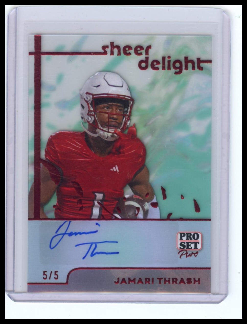 2024 Pro Set Pure – Sheer Delight Red Spectrum #SD-JT1 Jamari Thrash #/5