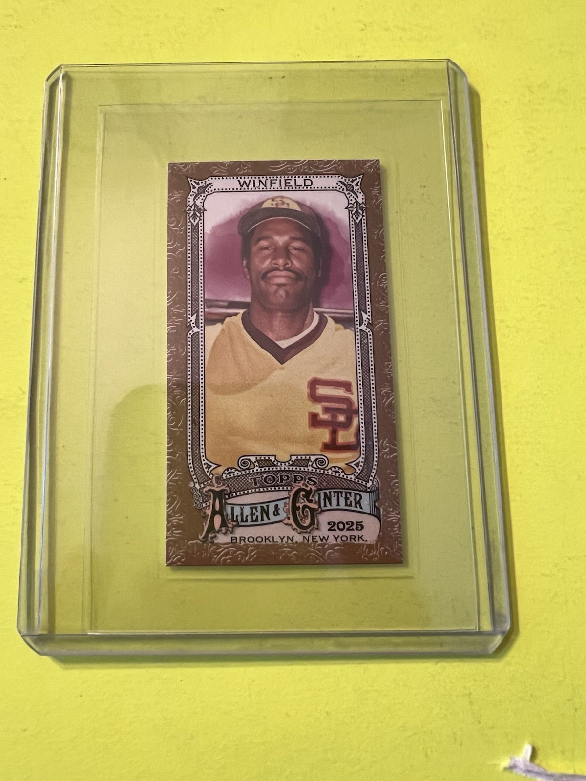 2025 Topps Allen & Ginter Mini Gold Border SP #151 Dave Winfield Padres HOF