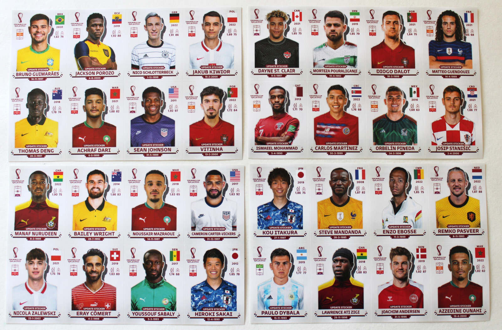 Panini FIFA World Cup WM Qatar 2022 – Update Set 79 + 1 Update Stickers