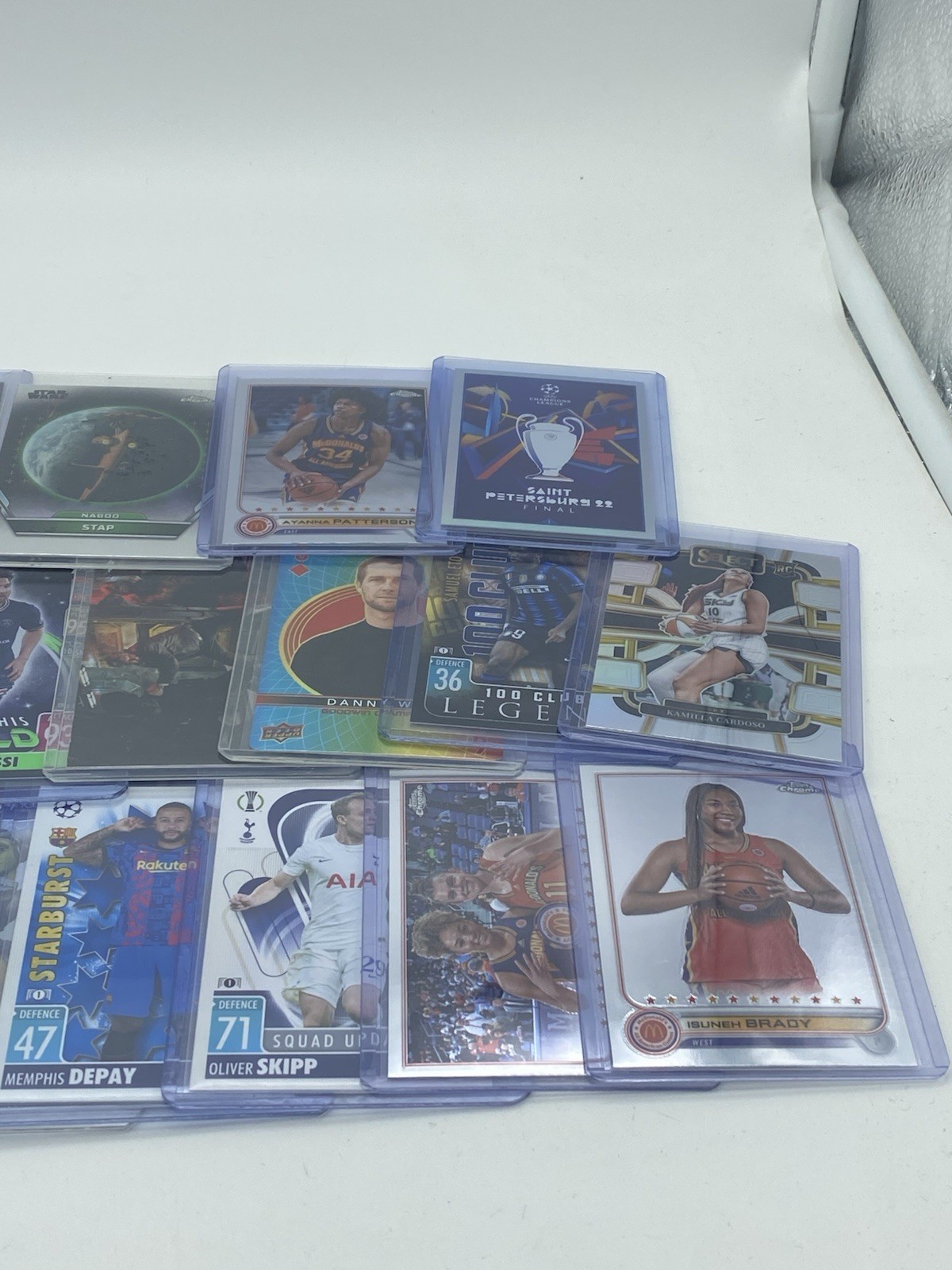 MIXED LOT OF 55 SPORTS TRADING CARDS Star Wars WNBA NBA MLB NHL MLB SOCCER