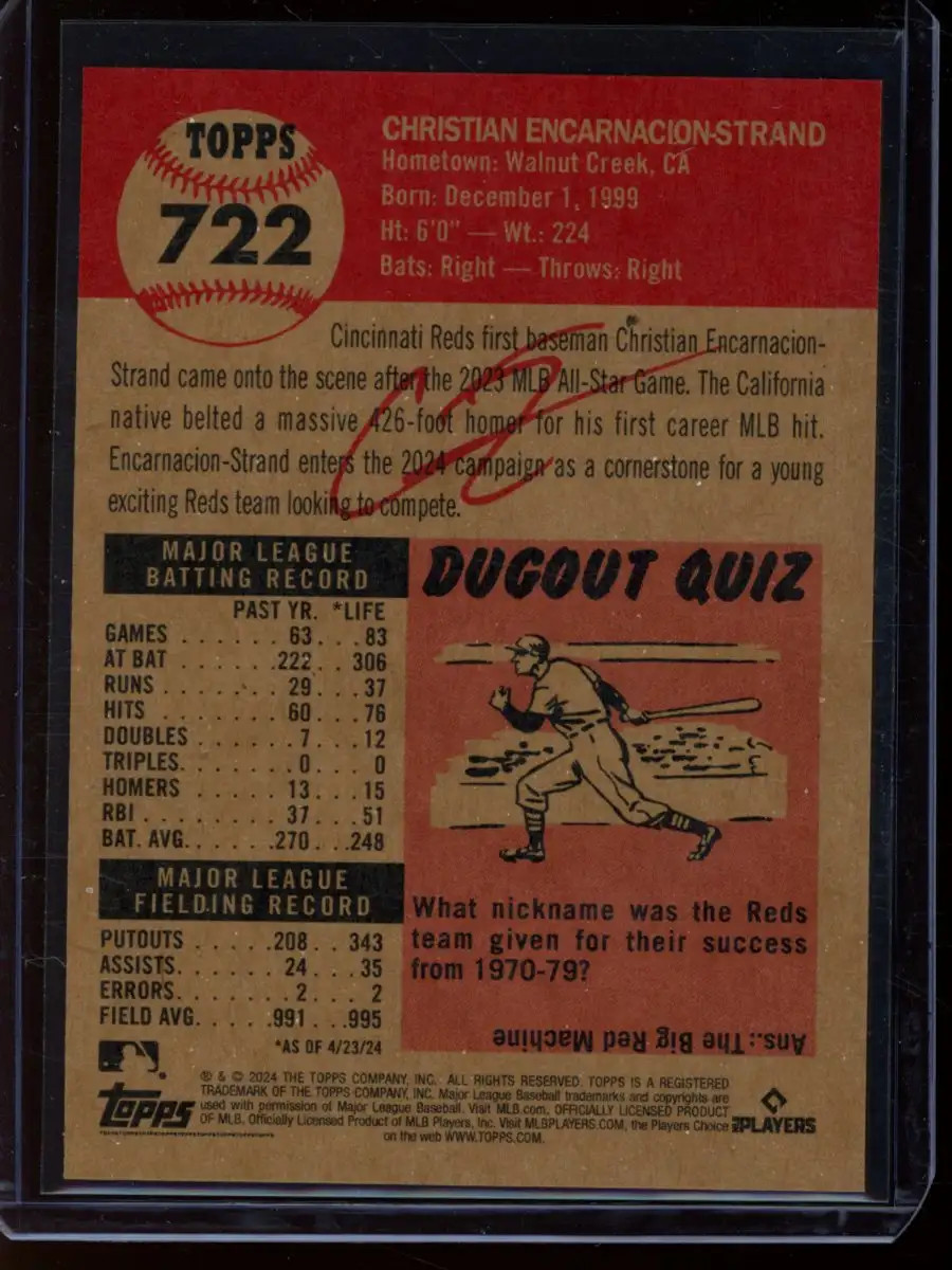 2024 Topps Living Set #722 Christian Encarnacion-Strand RC Card (Qty)
