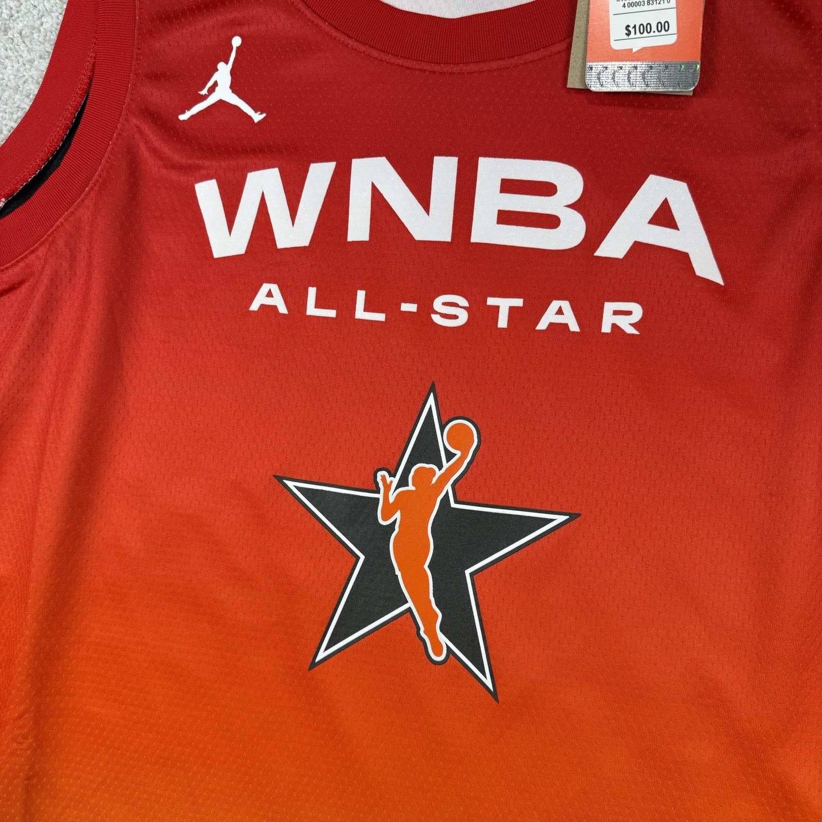 NEW Caitlin Clark Jordan Nike WNBA All Star Game Jersey 2XL 56 Indiana Fever
