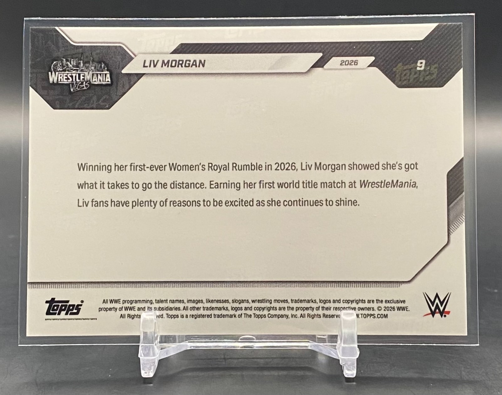 Liv Morgan 2026 Topps Now WWE Wrestlemania Vegas #9 Wrestling