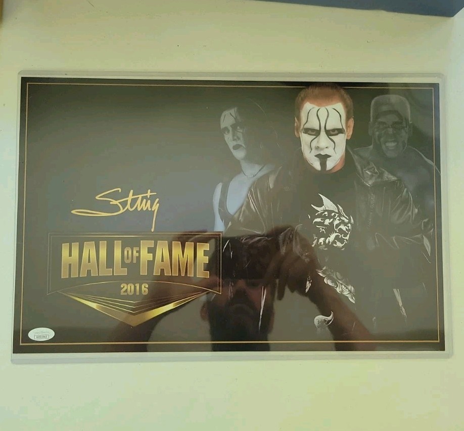 Sting Signed Autographed 11×17 WWE Hall Of Fame Photo JSA COA WCW AEW