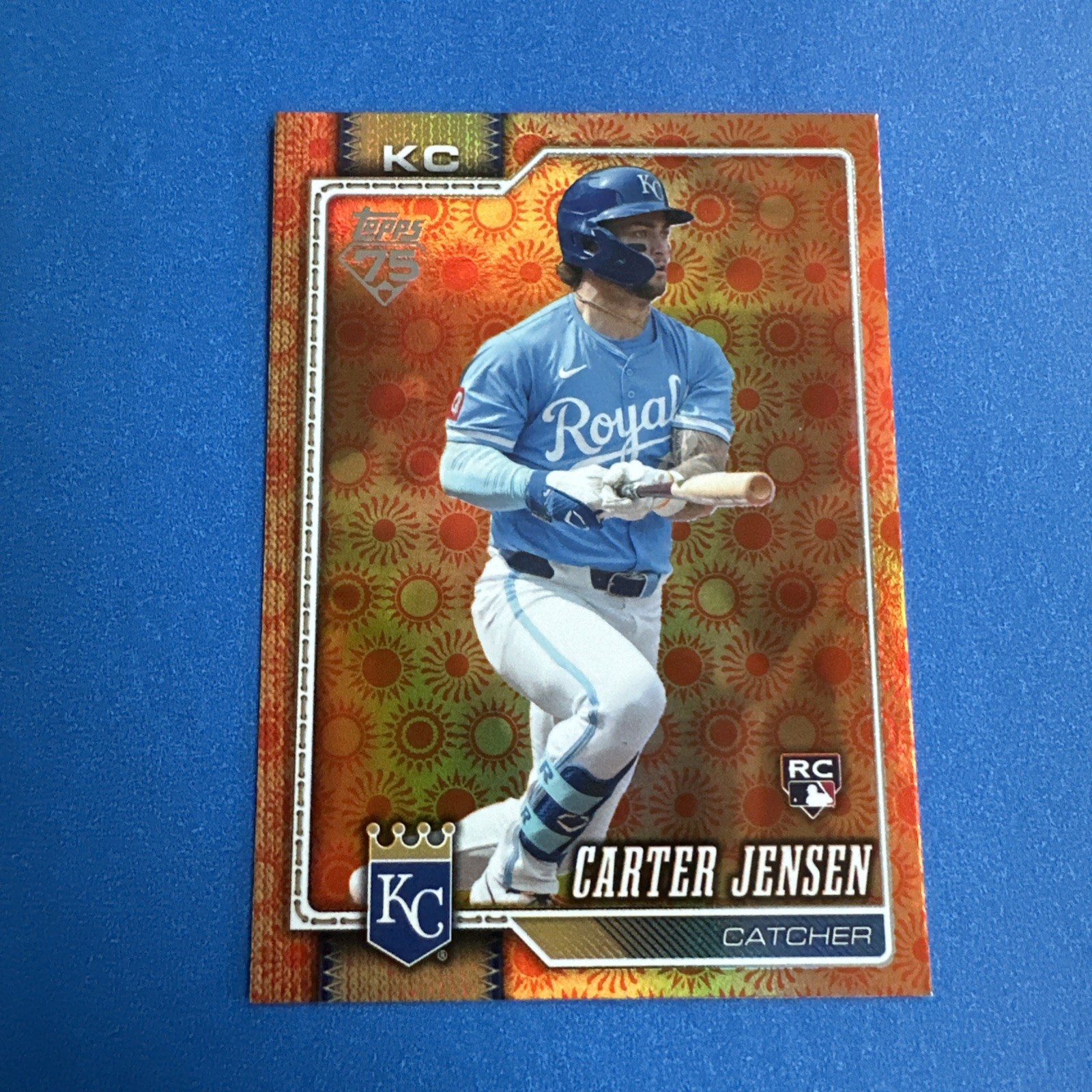 2026 Topps Series 2 Orange Sun Foil #530 Carter Jensen RC Royals