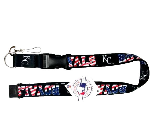 Celebrate USA 250 Years w/Kansas City Royals Lanyard Keychain USA Stars &Stripes