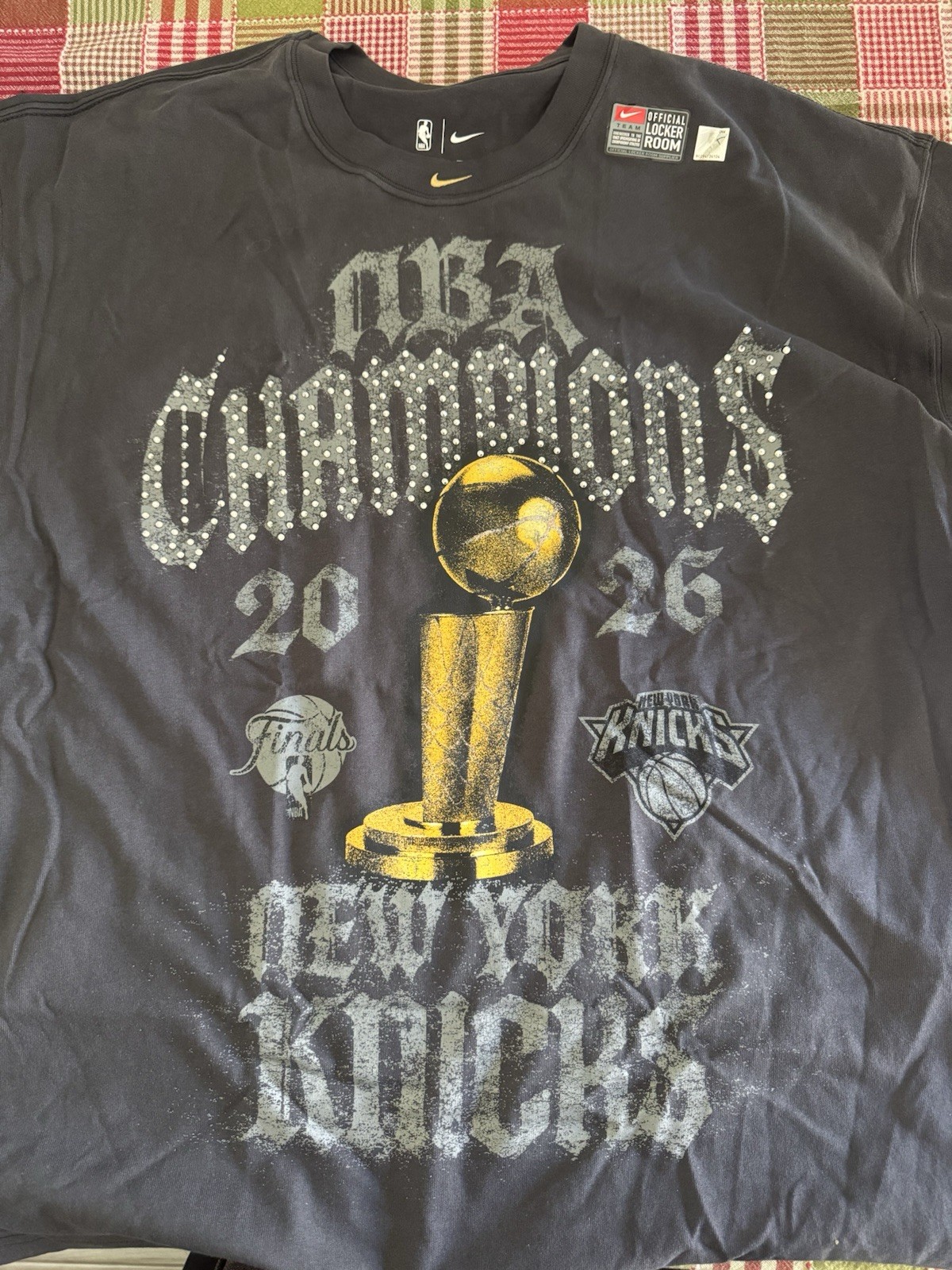 New York Knicks Nike 2026 NBA Finals Champions Authentic Locker Tee 2XL