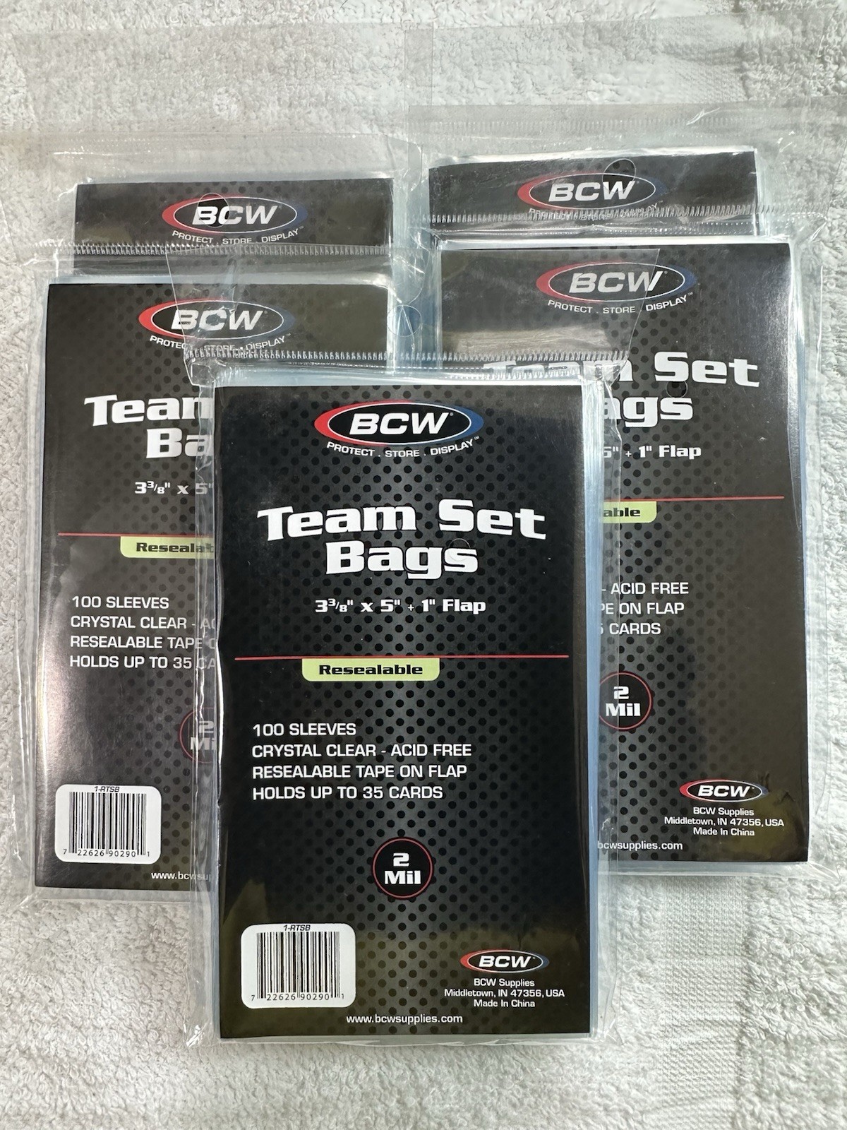 500 BCW Resealable Team Bags